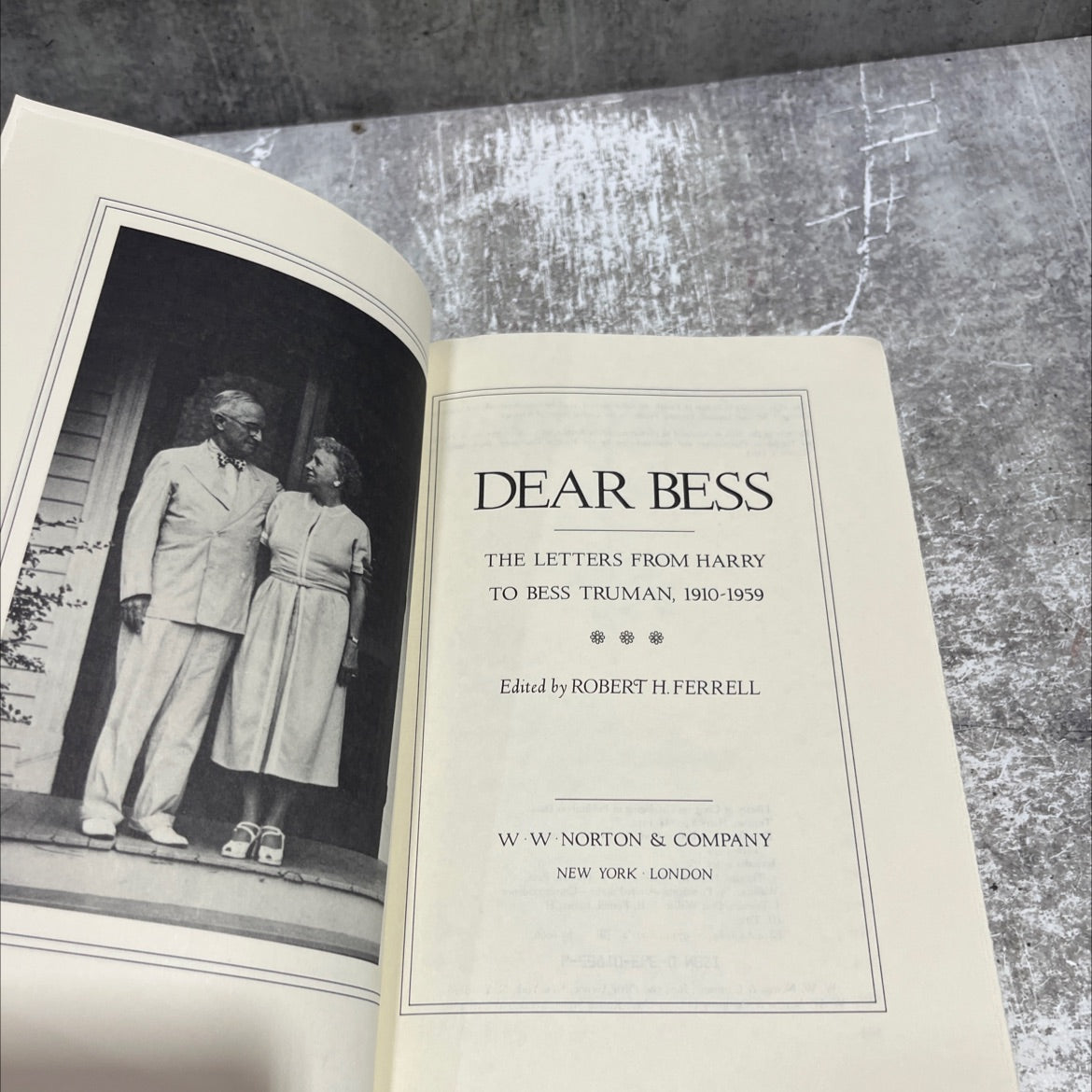 dear bess the letters from harry to bess truman 1910-1959 book, by Robert H. Ferrell, 1983 Hardcover image 2