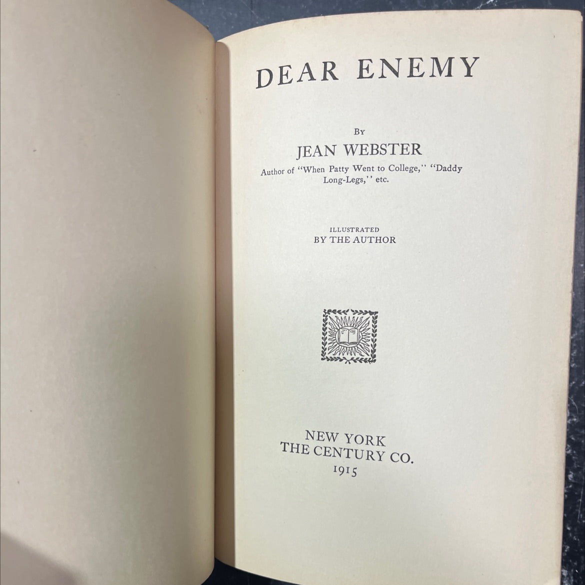 dear enemy book, by jean webster, 1915 Hardcover image 2