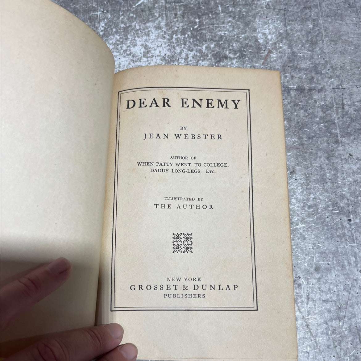 dear enemy book, by jean webster, 1915 Hardcover image 2
