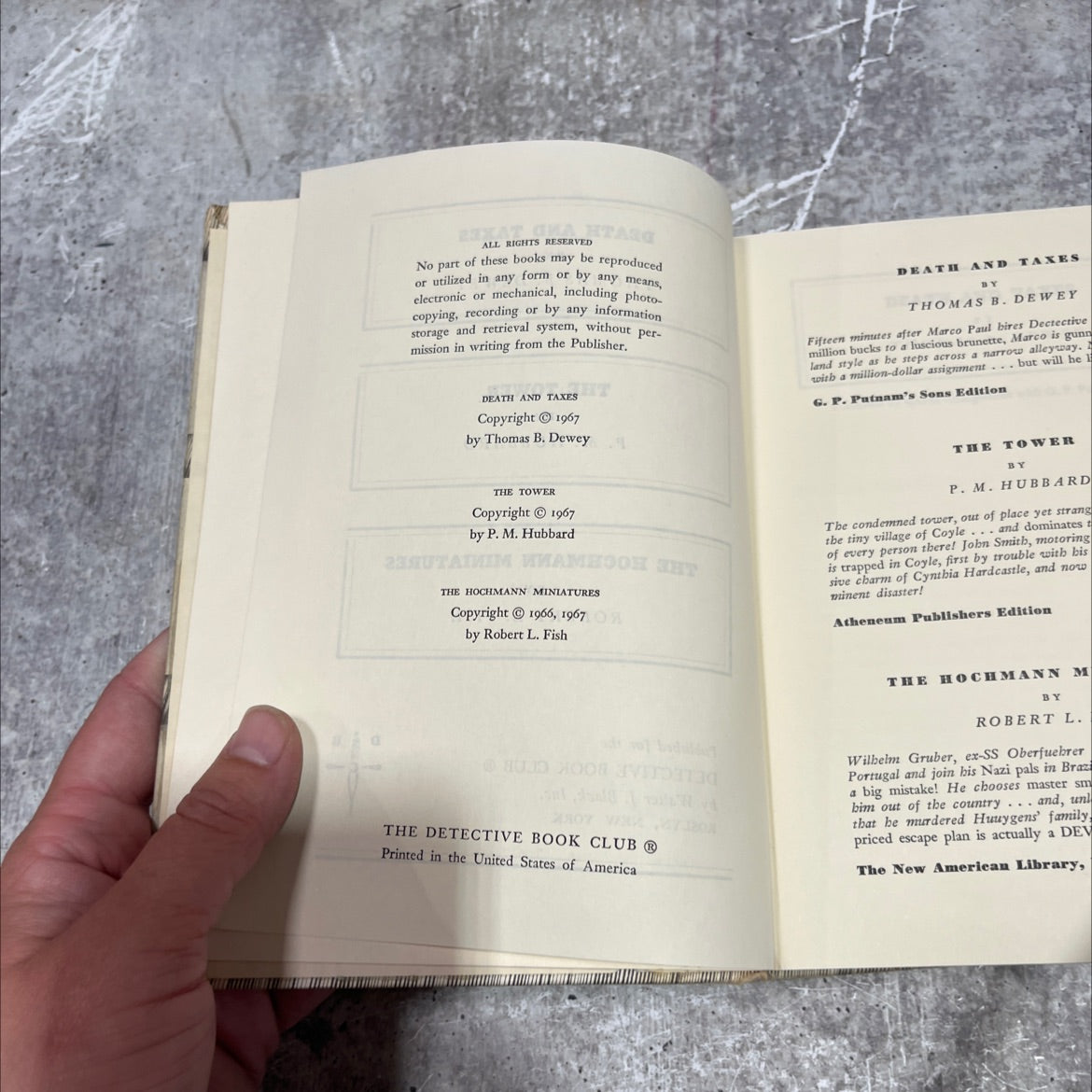 death and taxes book, by thomas b. dewey, 1967 Hardcover image 3