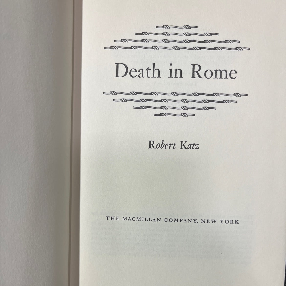 death in rome book, by robert katz, 1967 Hardcover image 2