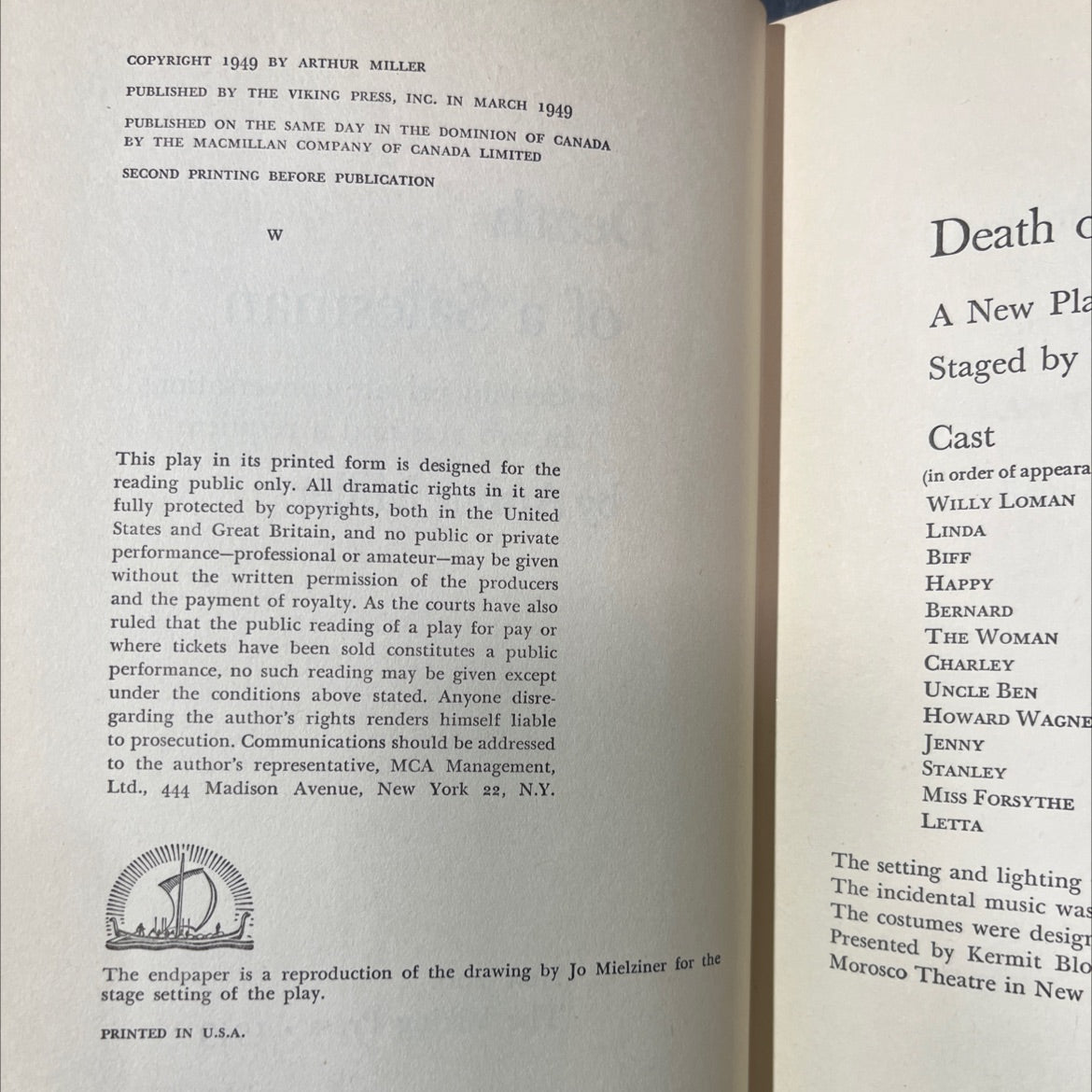 death of a salesman certain private conversations in two acts and a requiem book, by arthur miller, 1949 Hardcover image 3