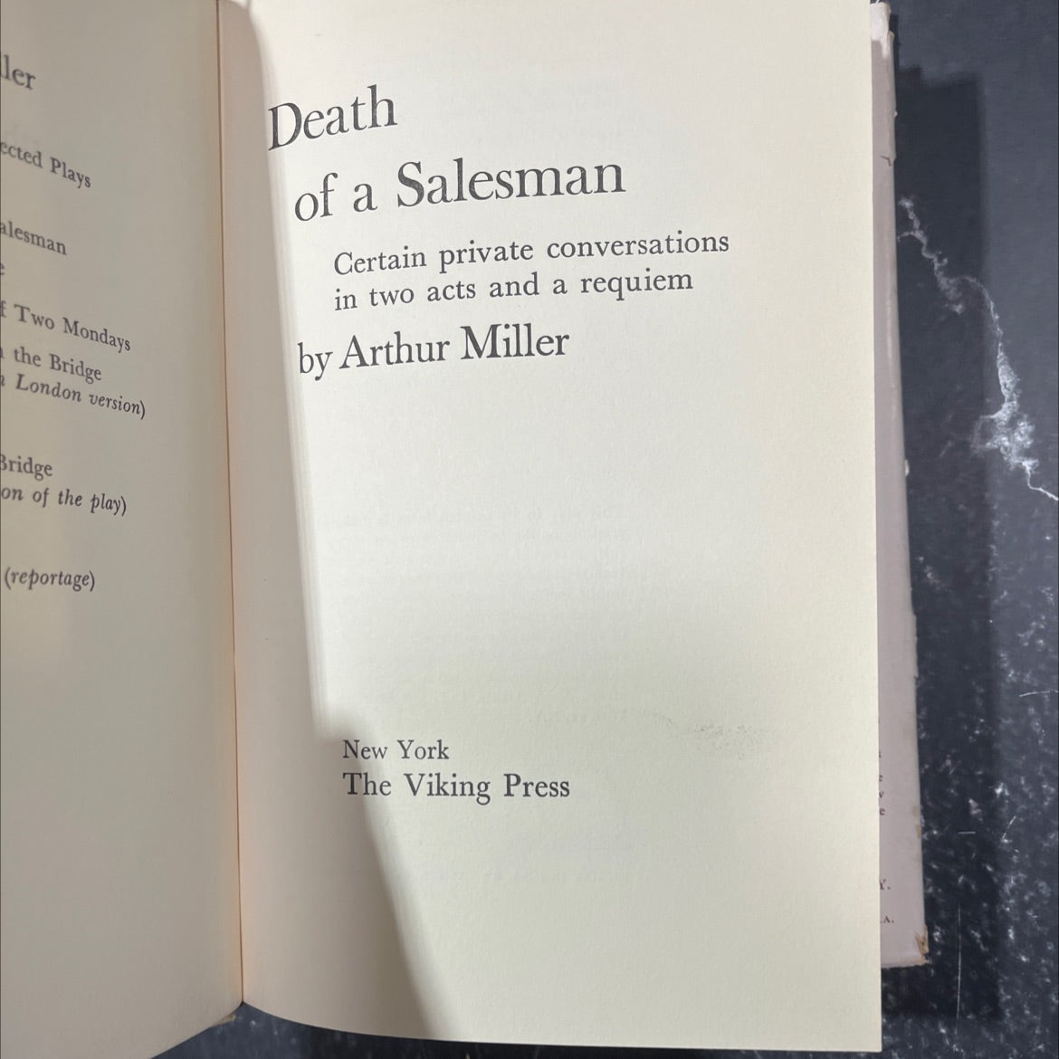 death of a salesman book, by arthur miller, 1949 Hardcover image 2