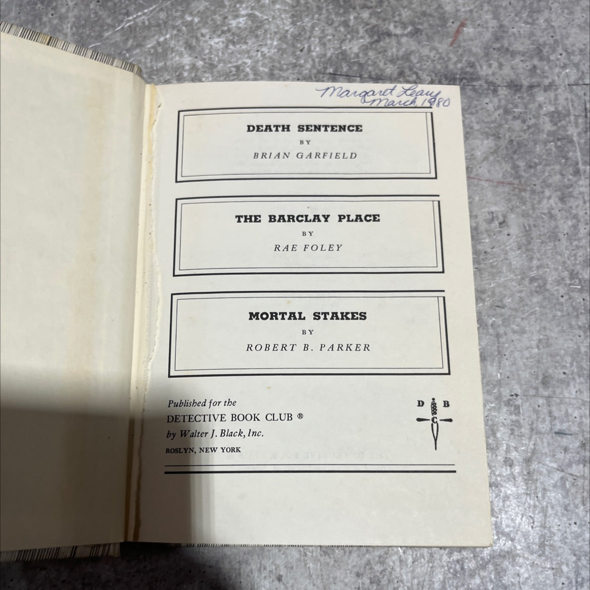 death sentence book, by brian garfield, 1975 Hardcover image 2