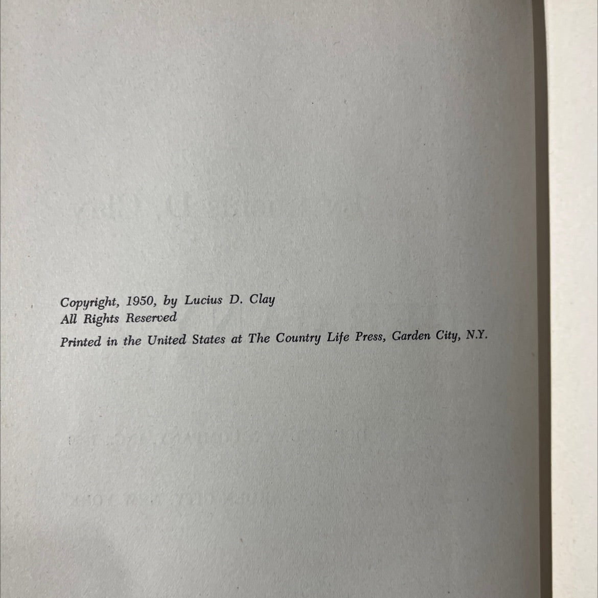 decision in germany book, by Lucius D. Clay, 1950 Hardcover image 3