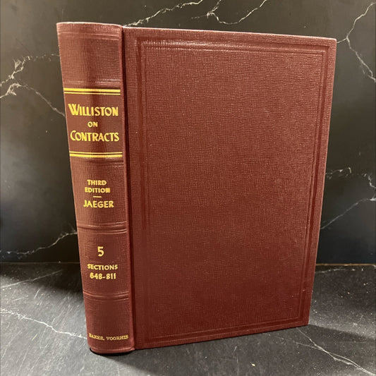 a treatise on the law of contracts book, by samuel williston, 1961 Hardcover image 1