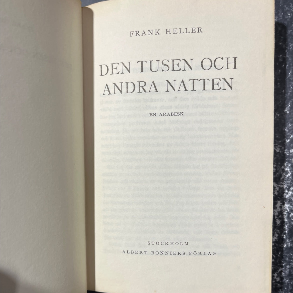 den tusen och andra natten en arabesk book, by frank heller, 1949 Leather image 2