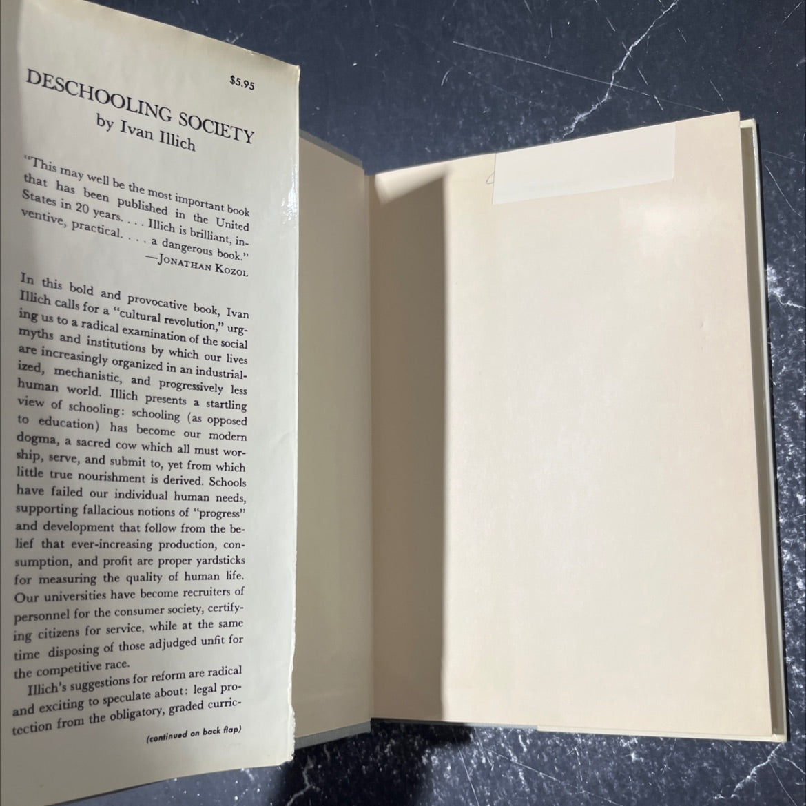 deschooling society book, by ivan illich, 1971 Hardcover image 4