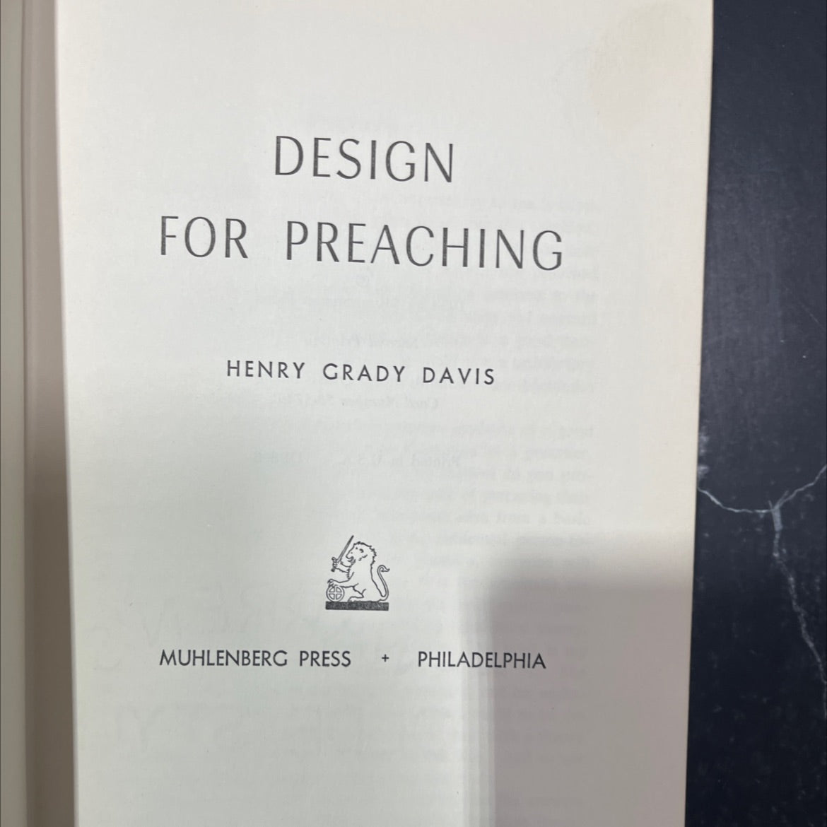 design for preaching book, by henry grady davis, 1958 Hardcover image 2