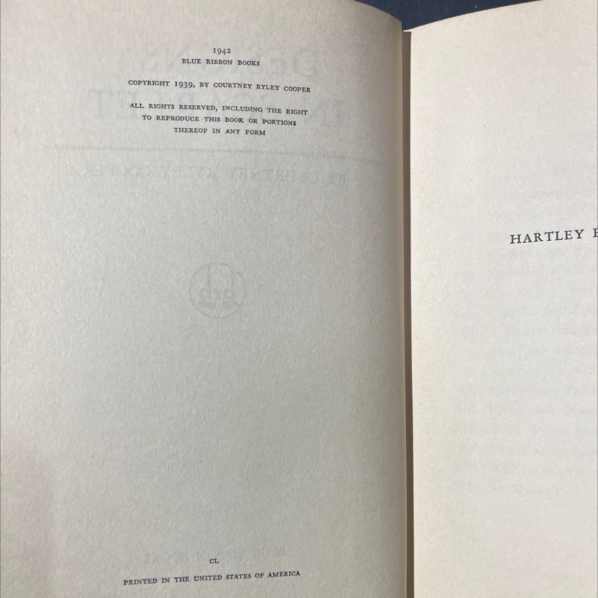 designs in scarlet book, by courtney ryley cooper, 1942 Hardcover image 3