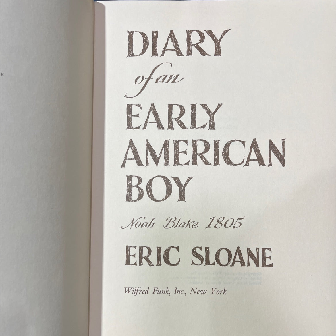 diary of an early american boy book, by eric sloane, 1962 Hardcover image 2