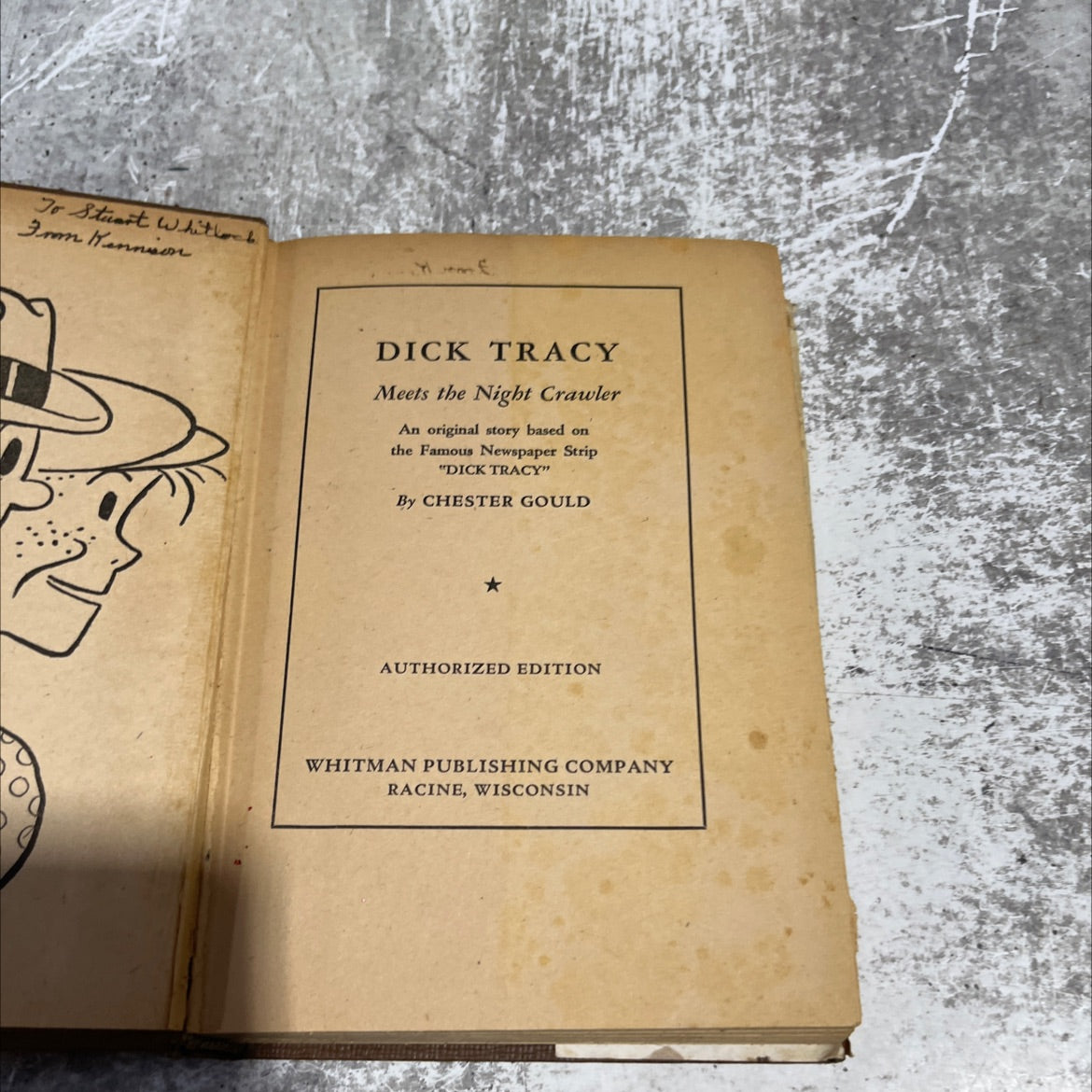 dick tracy meets the night crawler book, by chester gould, 1945 Hardcover image 2