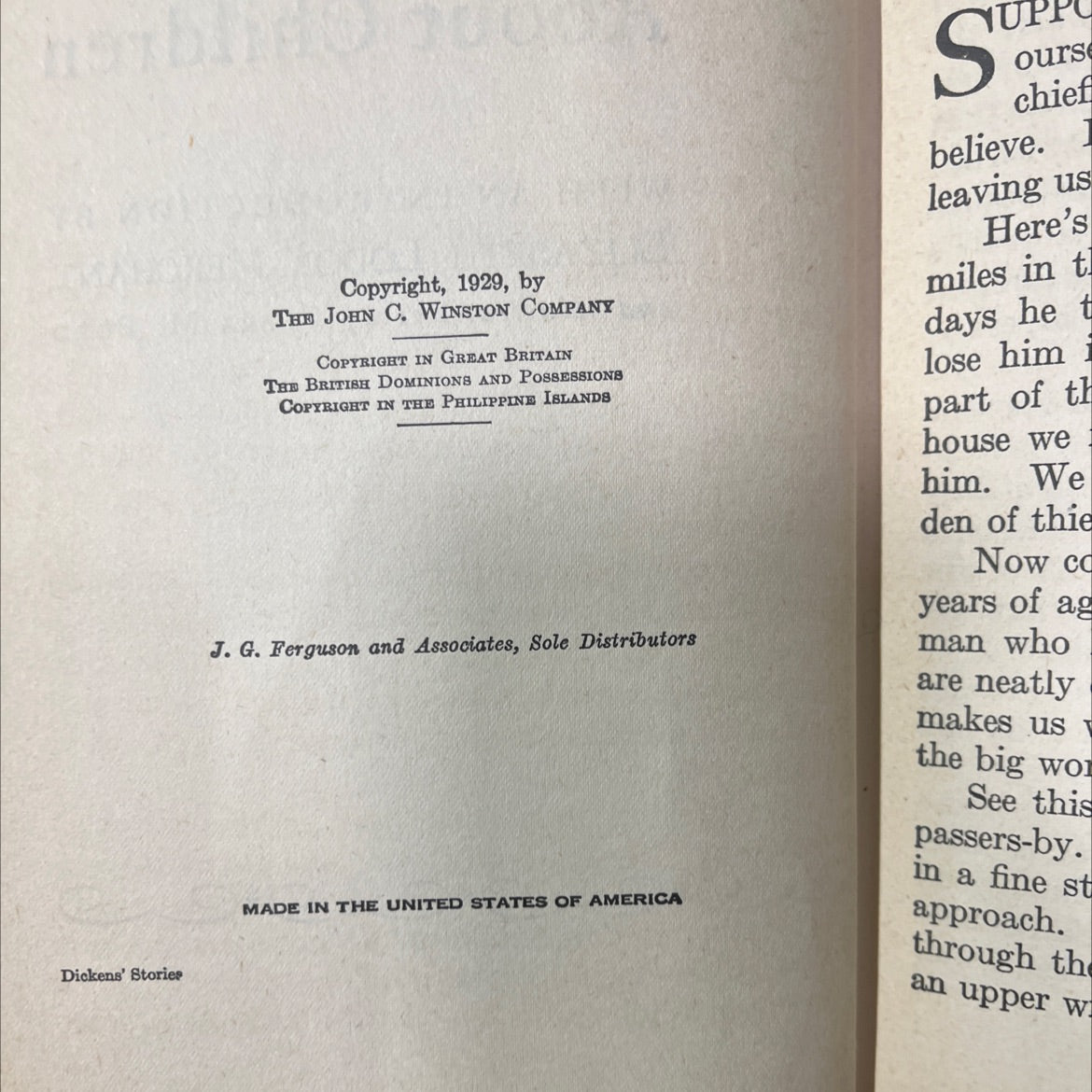 dickens' stories about children book, by Charles Dickens, 1929 Hardcover image 3