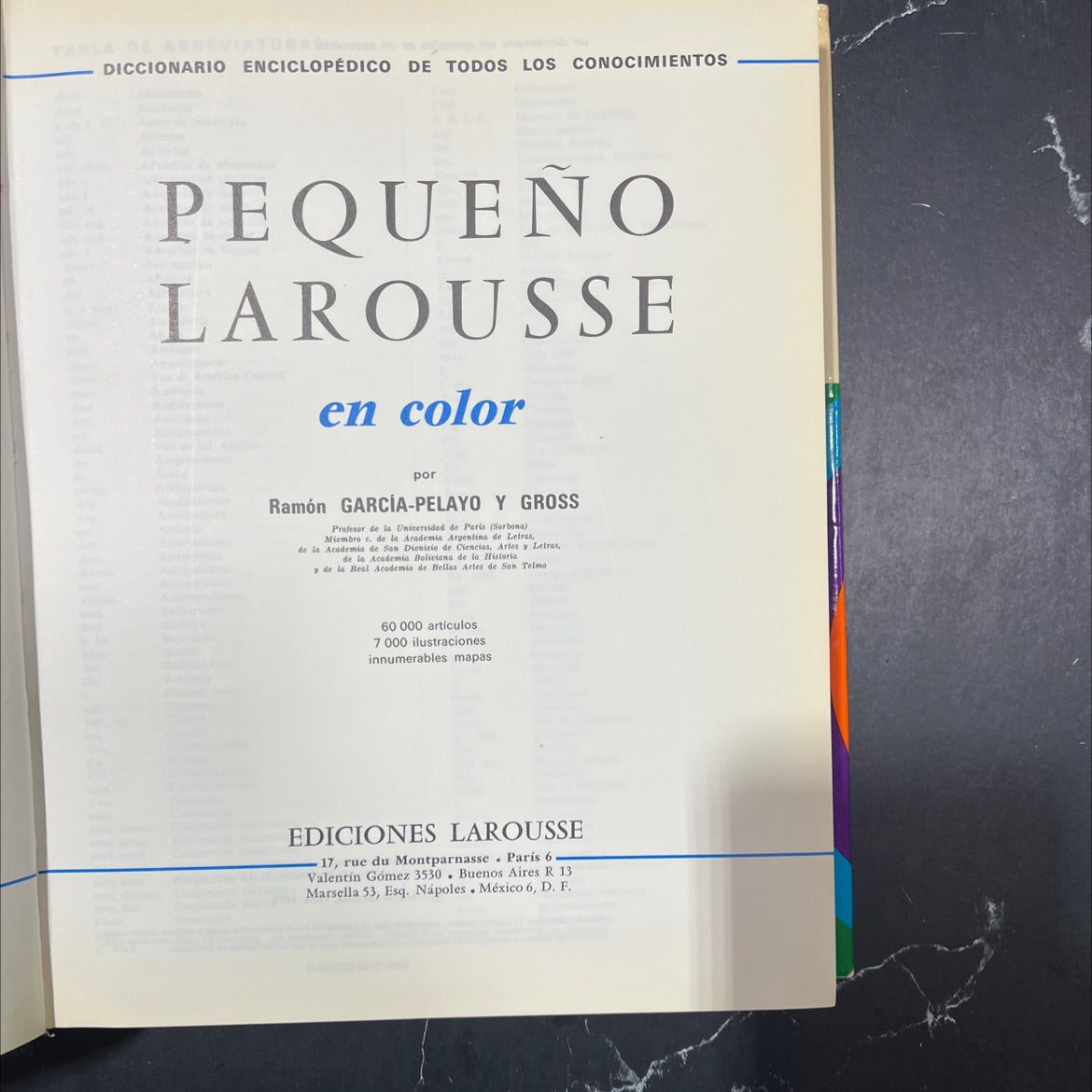 dictionary encyclopedic of all knowledge small larousse book, by ramón garcía-pelayo y gross, 1972 Hardcover image 2