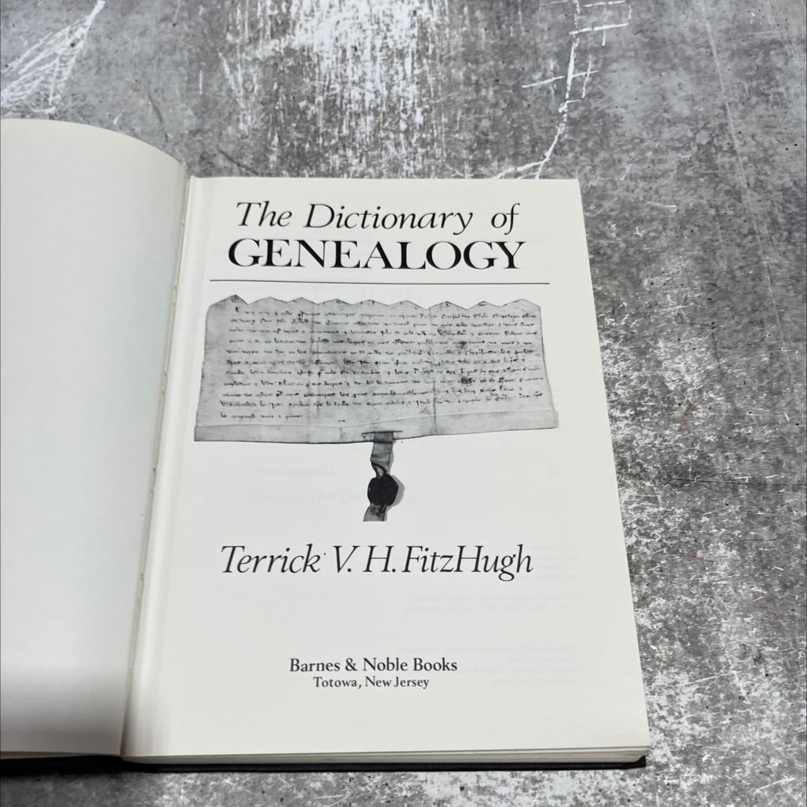 dictionary of genealogy book, by terrick v. h. fitzhugh, 1985 Hardcover image 2
