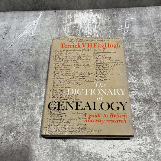 dictionary of genealogy book, by terrick v. h. fitzhugh, 1985 Hardcover image 1