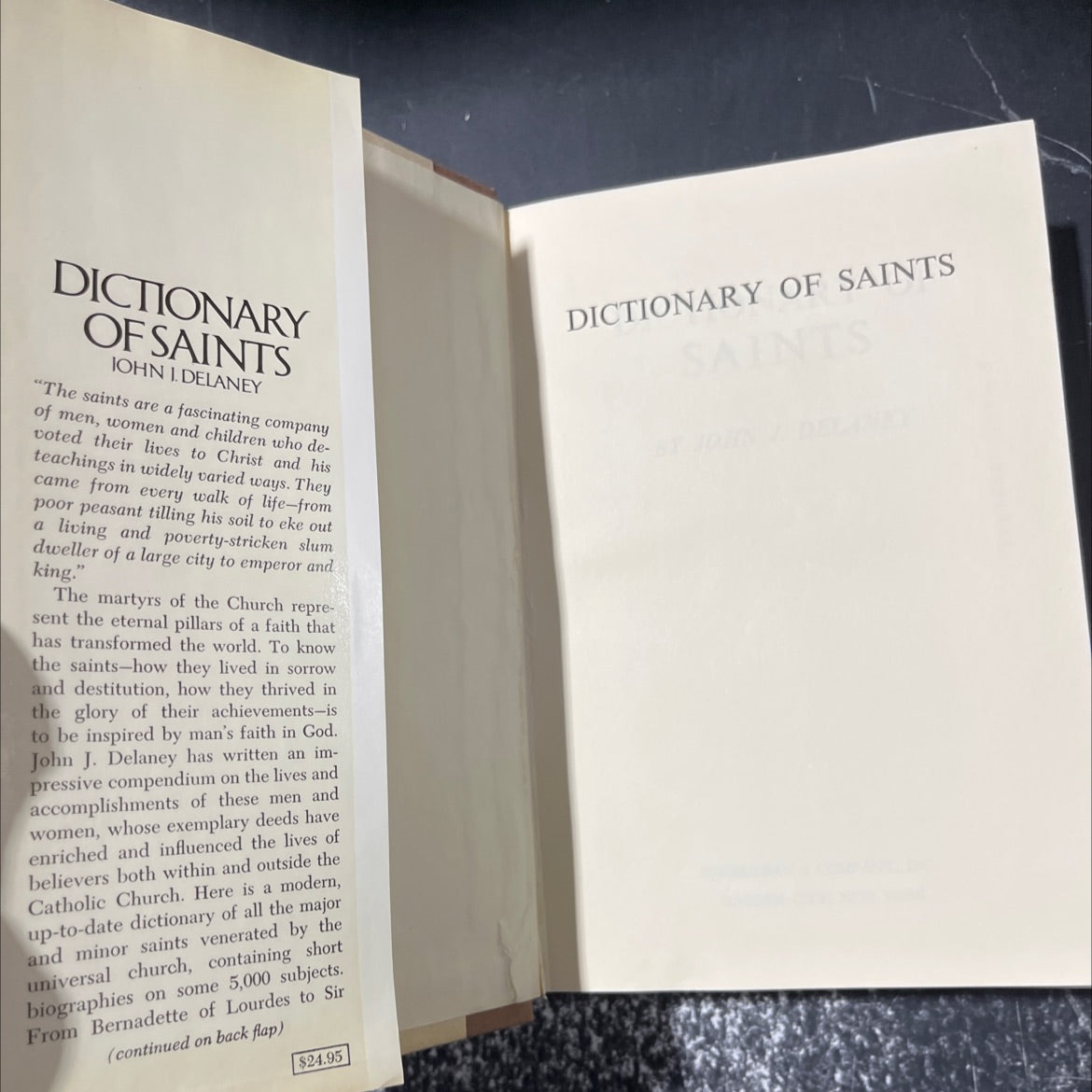 dictionary of saints book, by john j. delaney, 1980 Hardcover image 4