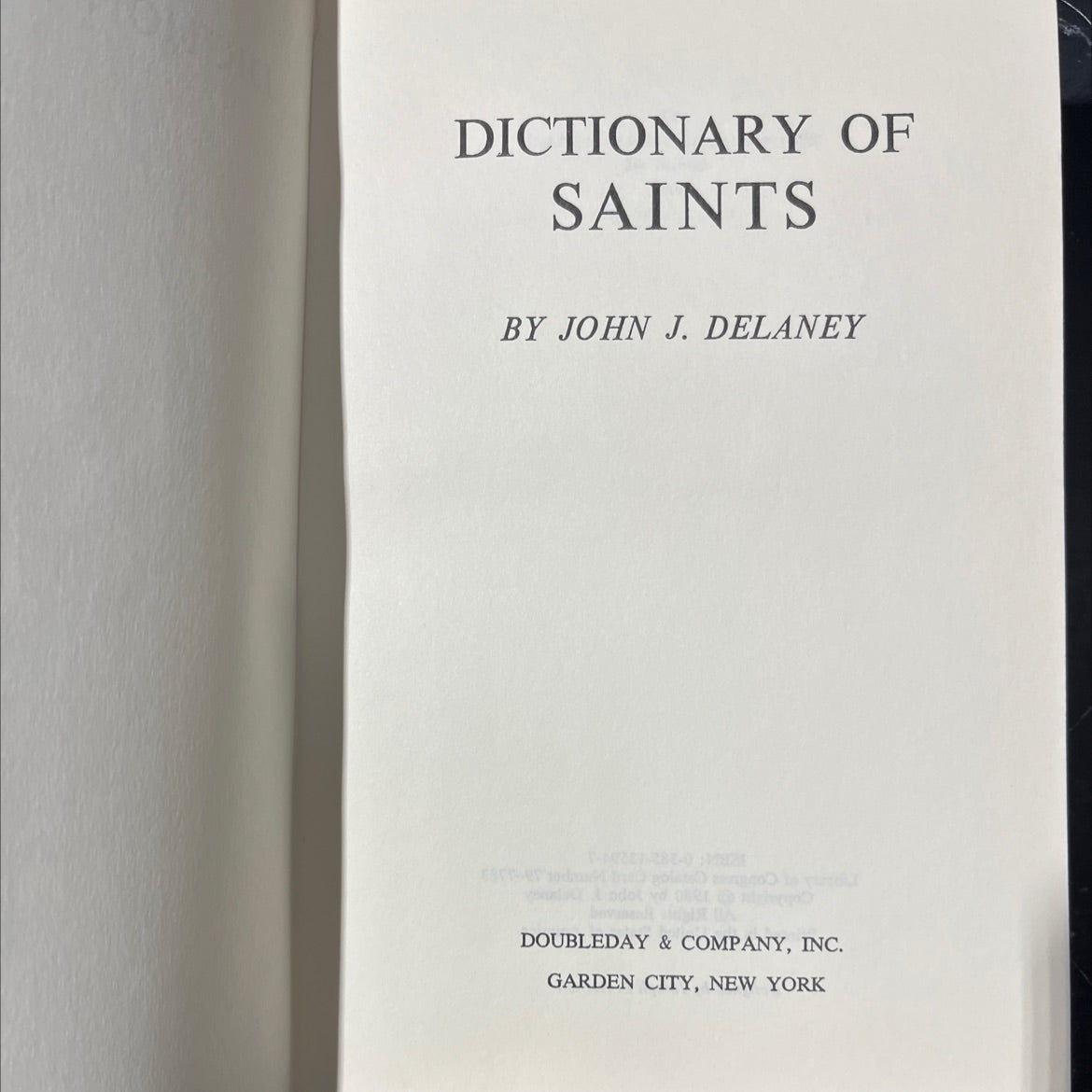 dictionary of saints book, by john j. delaney, 1980 Hardcover image 2