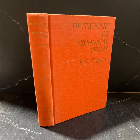 dictionary of technical terms book, by frederic swing crispin, 1970 Hardcover image 1