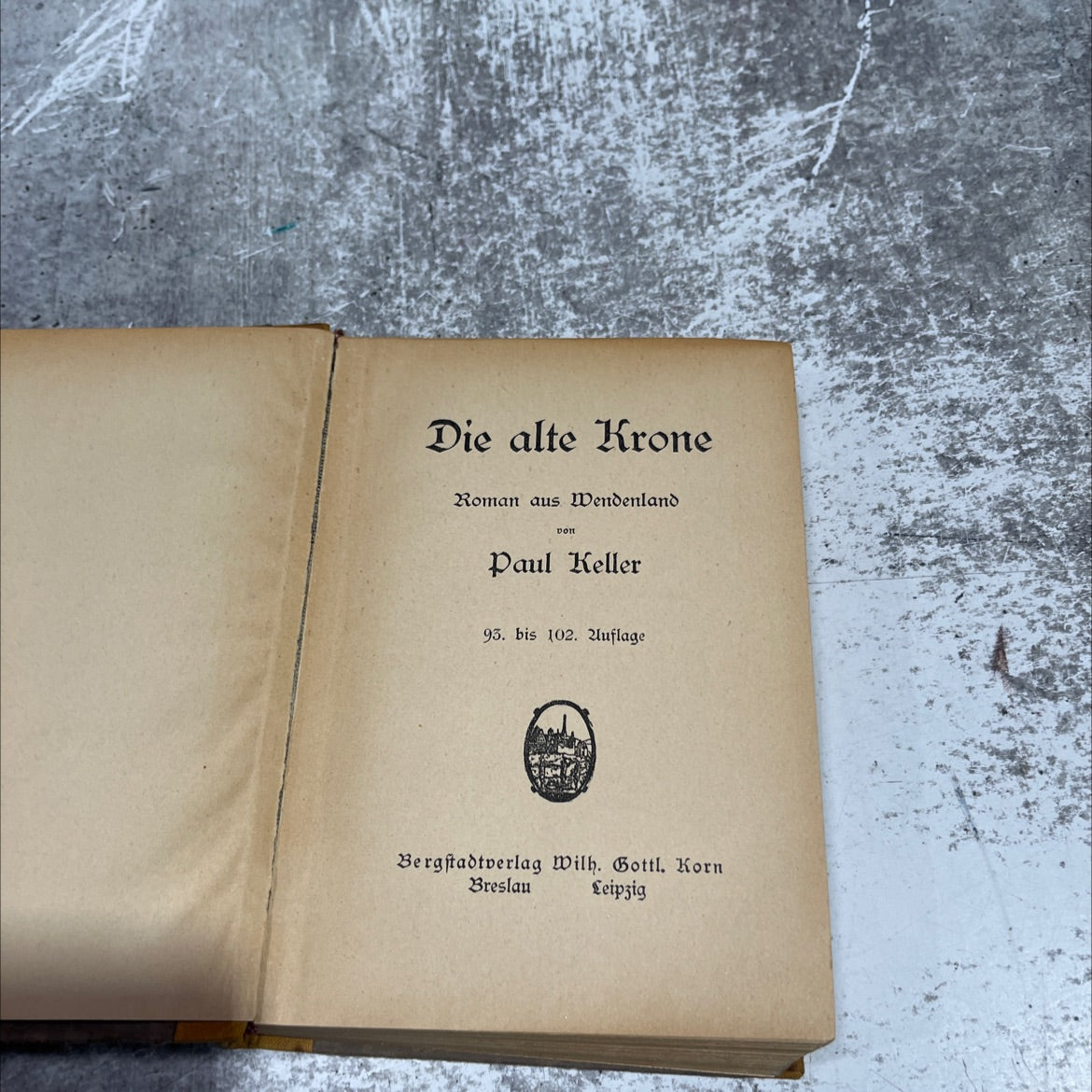die alte krone roman aus wendenland book, by paul keller, 1915 Hardcover image 2