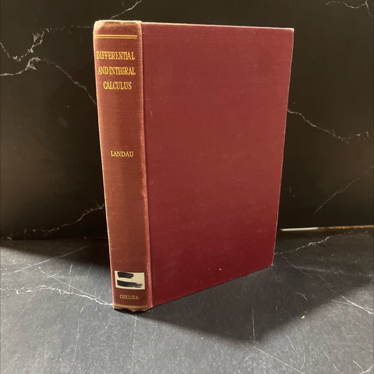 differential and integral calculus and algebraic functions book, by edmund landau, 1951 Hardcover image 1