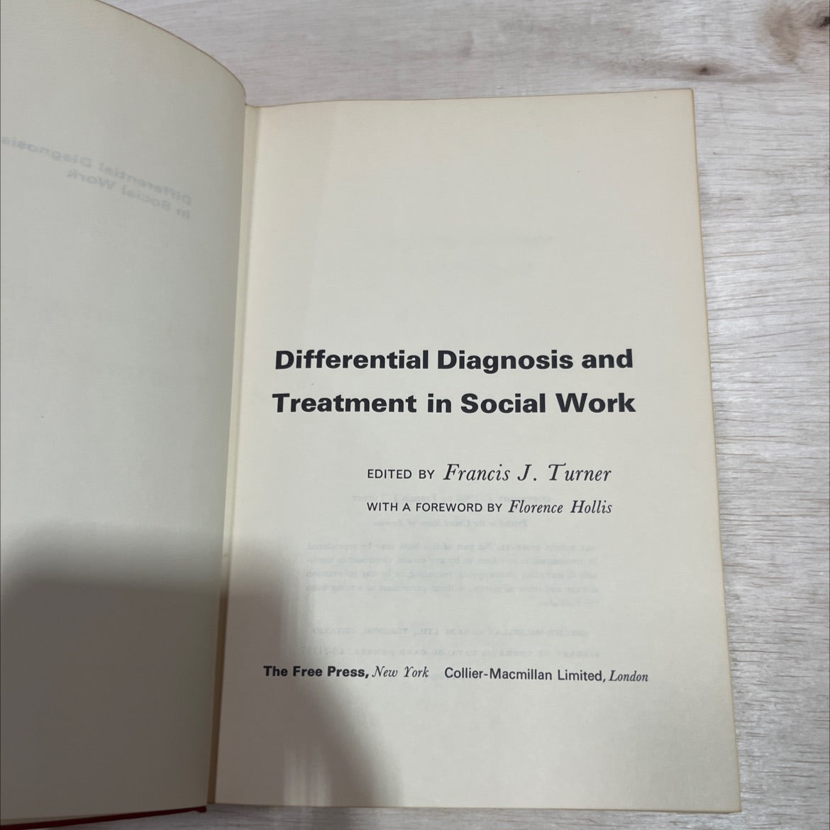 differential diagnosis and treatment in social work book, by Francis J. Turner, 1968 Hardcover image 2