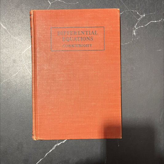 differential equations book, by nelson bush conkwright, 1956 Hardcover image 1