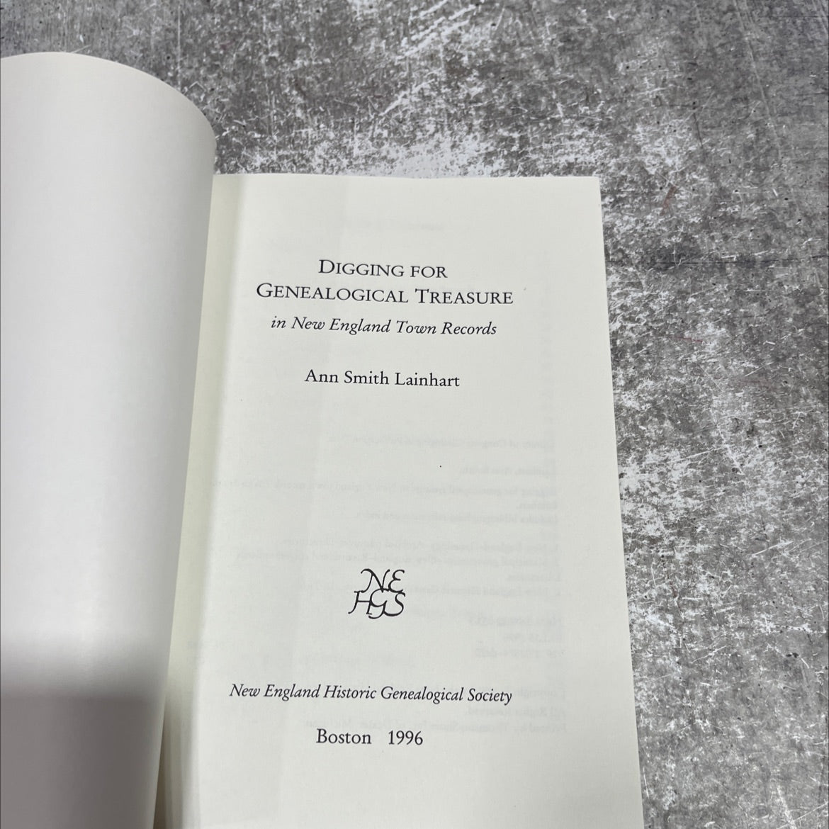 digging for genealogical treasure in new england town records book, by Ann Smith Lainhart, 1996 Paperback image 2