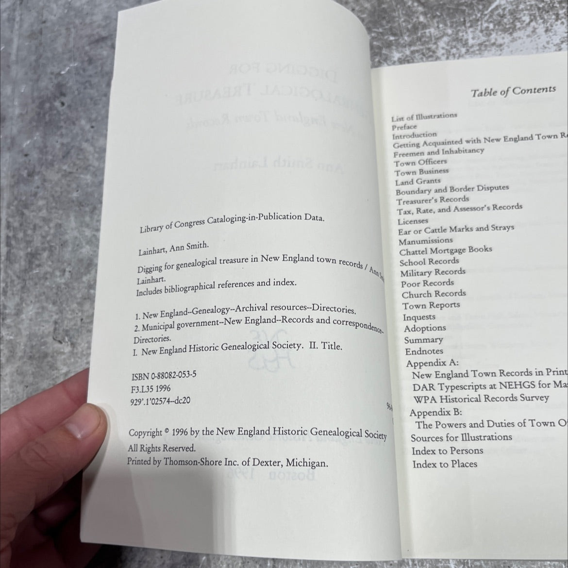 digging for genealogical treasure in new england town records book, by Ann Smith Lainhart, 1996 Paperback image 3