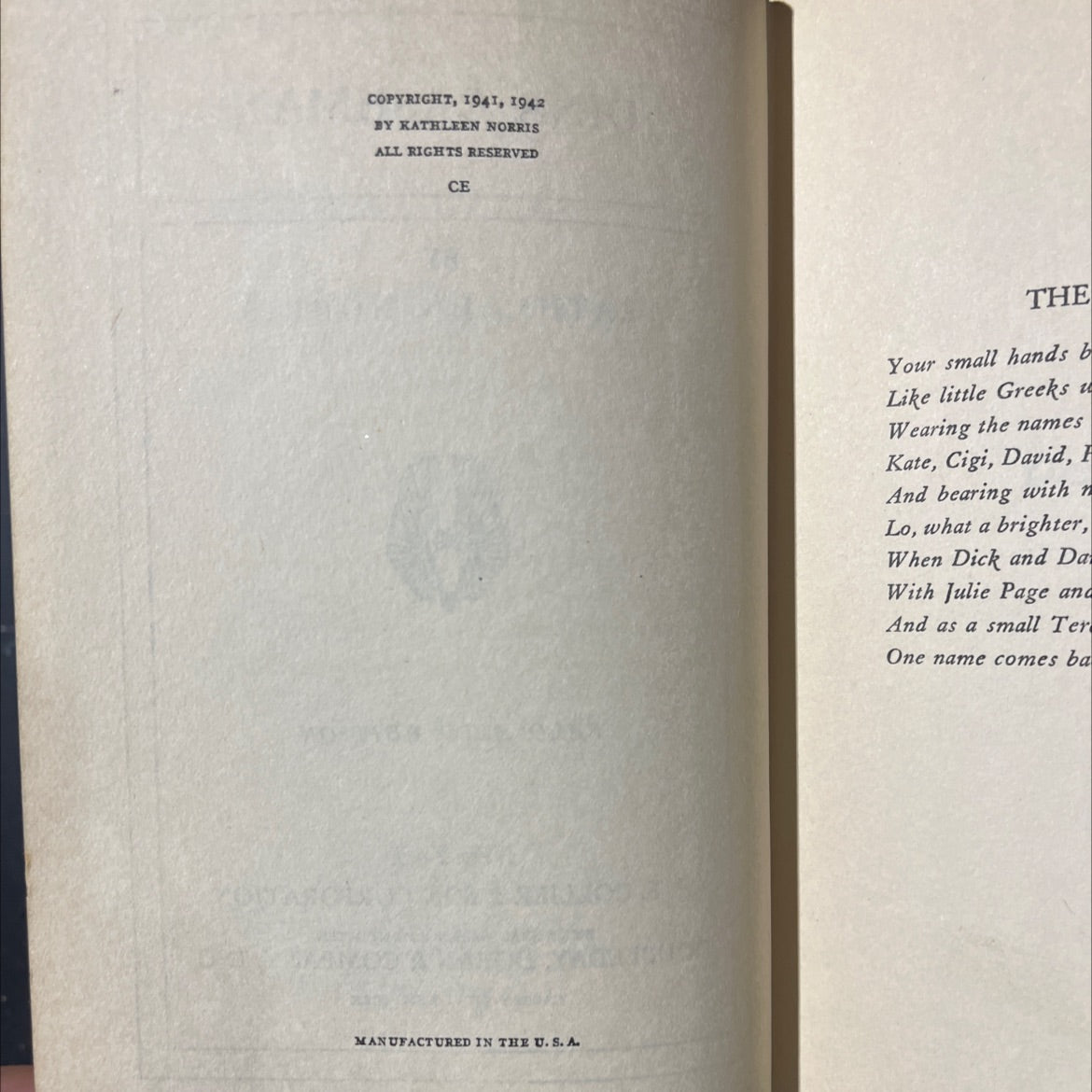 dina cashman book, by kathleen norris, 1942 Hardcover image 3