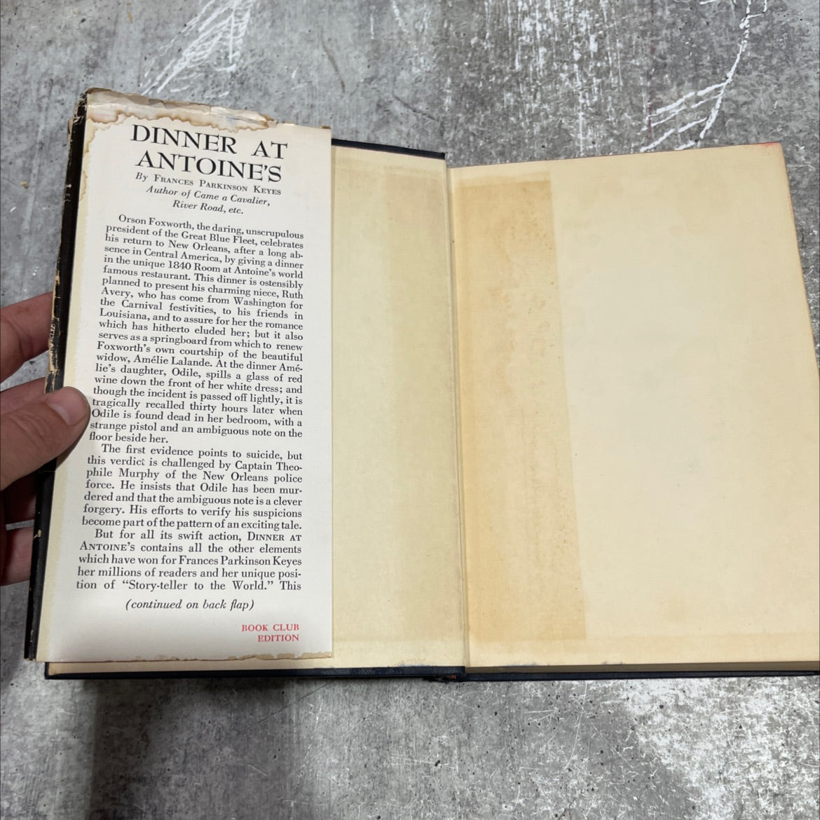 dinner at antoine's book, by frances parkinson keyes, 1948 Hardcover image 4
