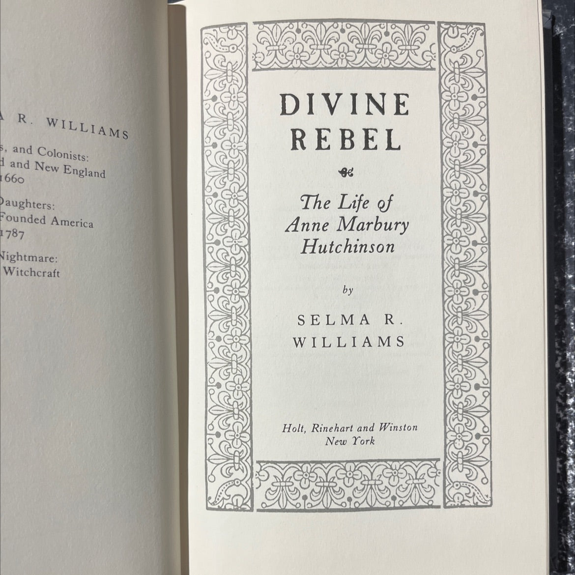 divine rebel book, by selma r. williams, 1981 Hardcover image 2