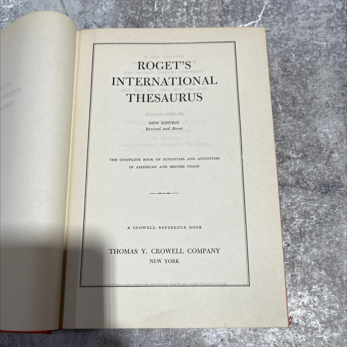 do a what vs roget's thesaurus book, by unknown, 1957 Hardcover image 2