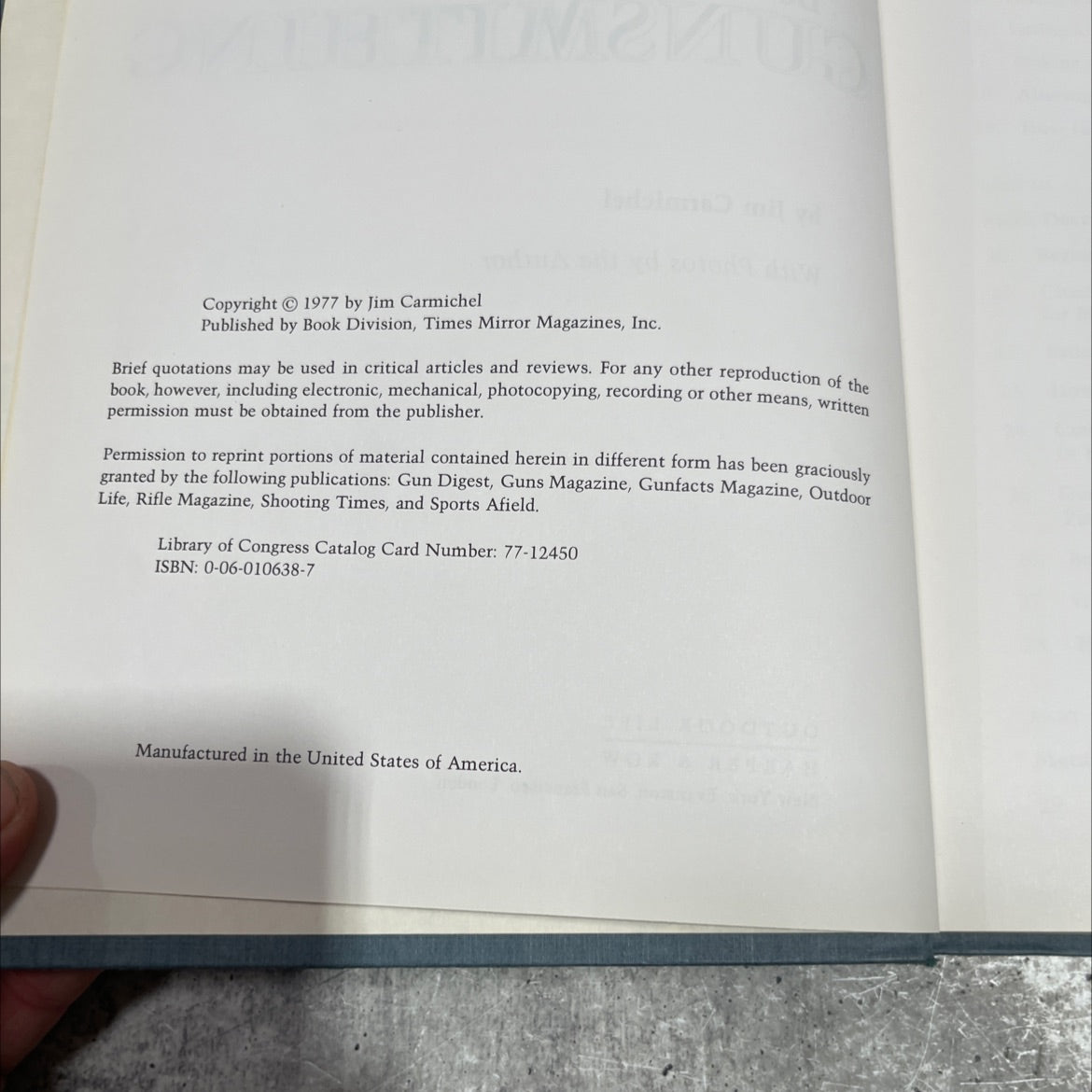 do-it-yourself gunsmithing book, by Jim Carmichel, 1977 Hardcover image 3