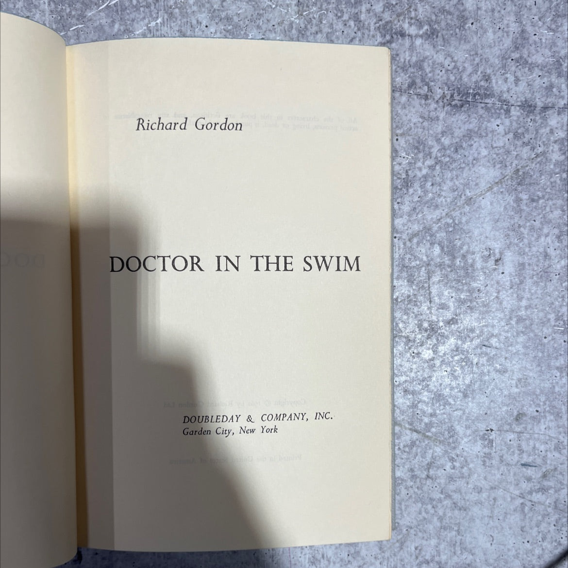 dog doctor in the swim book, by Richard Gordon, 1962 Hardcover image 2