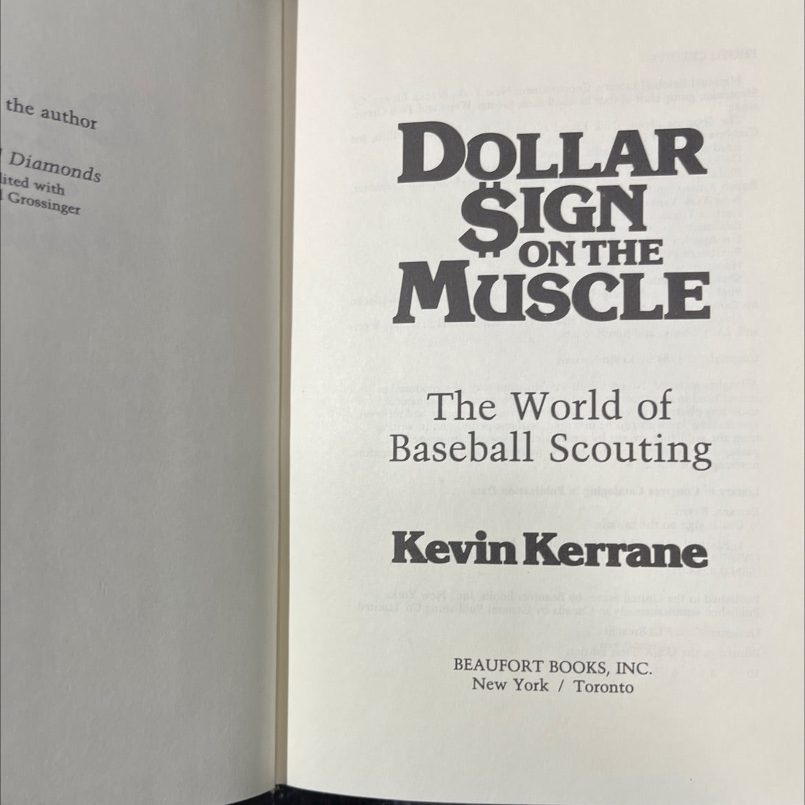 dollar sign on the muscle book, by Kevin Kerrane, 1984 Hardcover image 2