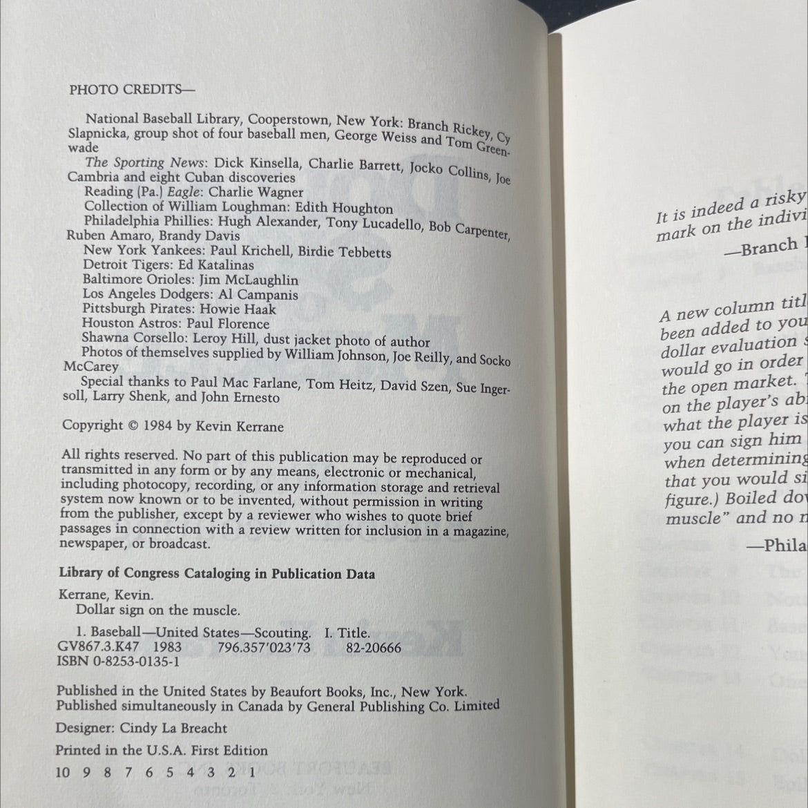 dollar sign on the muscle book, by Kevin Kerrane, 1984 Hardcover image 3