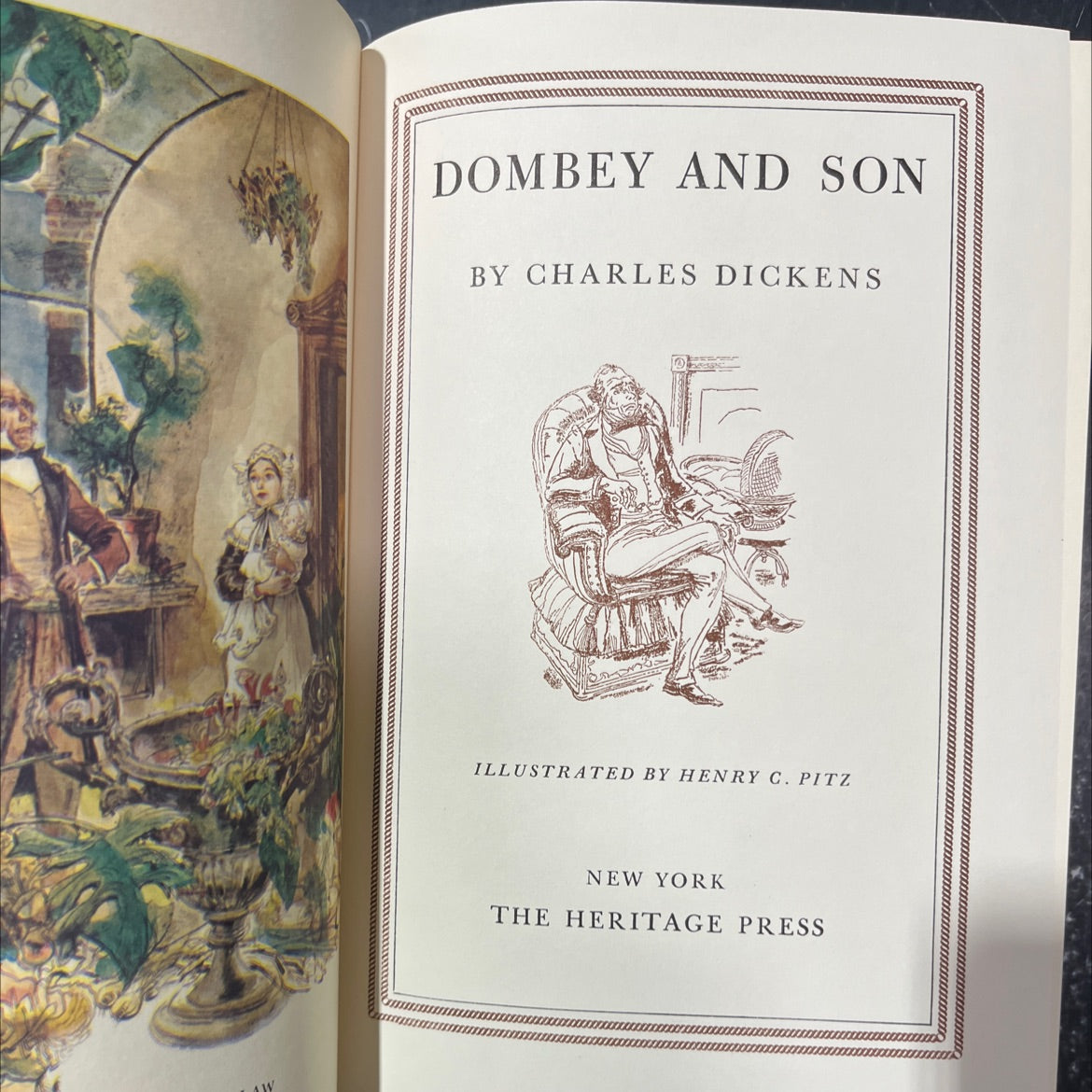dombey and son book, by charles dickens, 1957 Hardcover image 2