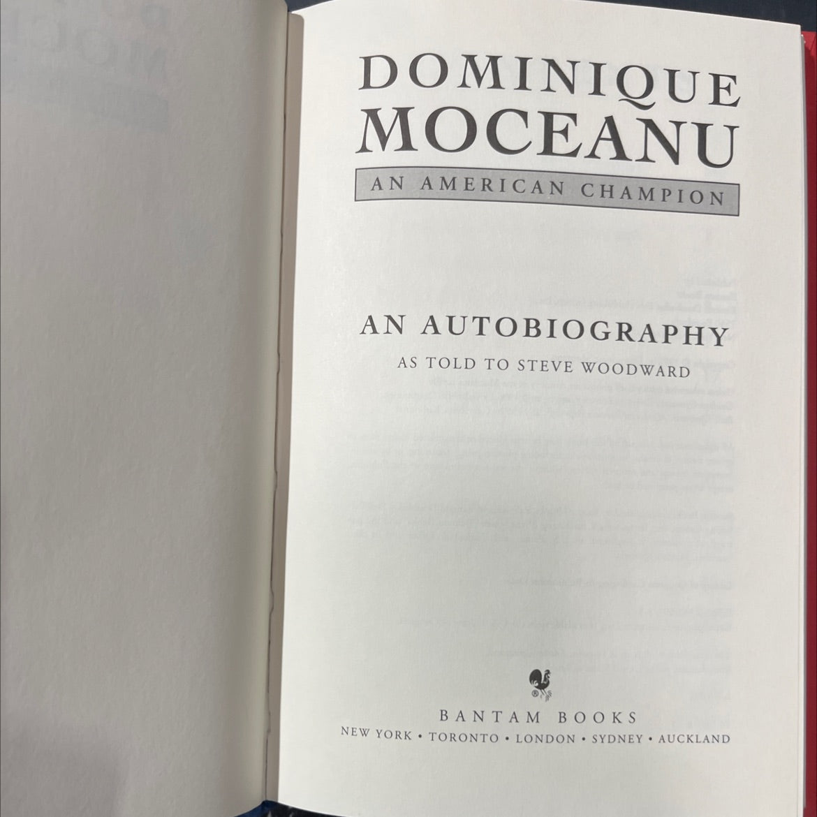 SIGNED dominique moceanu an american champion an autobiography as told to steve woodward book, by Dominique Moceanu, image 2