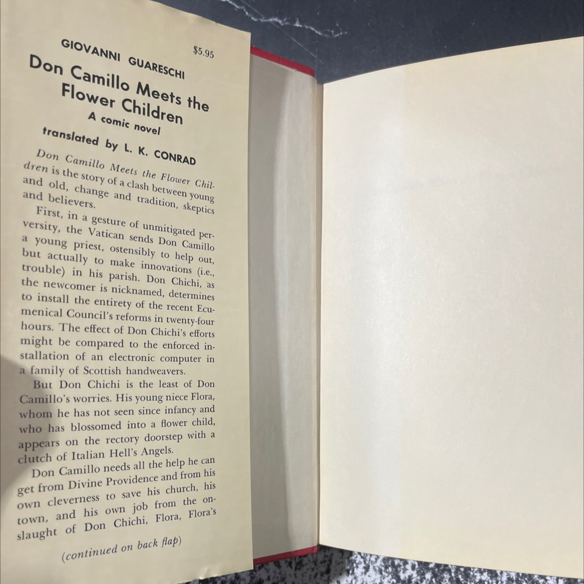 don camillo meets the flower children book, by Giovanni Guareschi, 1969 Hardcover image 4