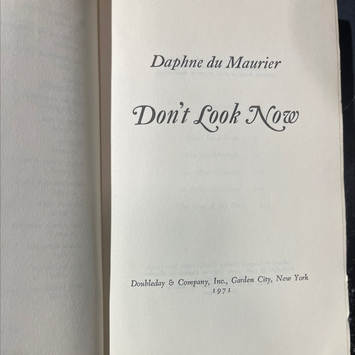 don't look now book, by daphne du maurier, 1971 Hardcover image 2