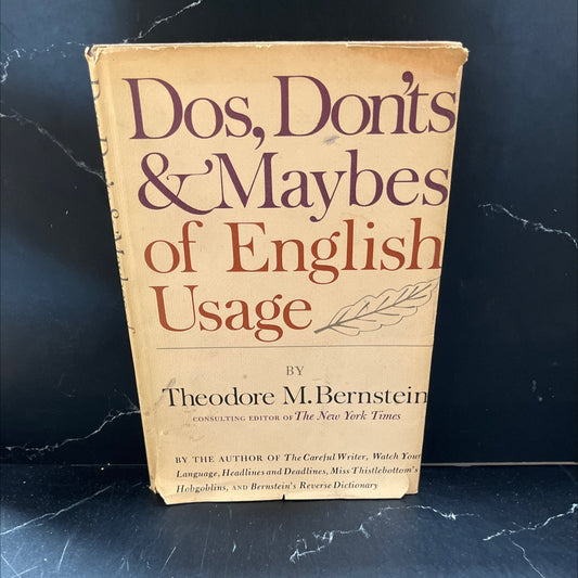dos, don'ts and maybes of english usage book, by Theodore M. Bernstein, 1977 Hardcover image 1