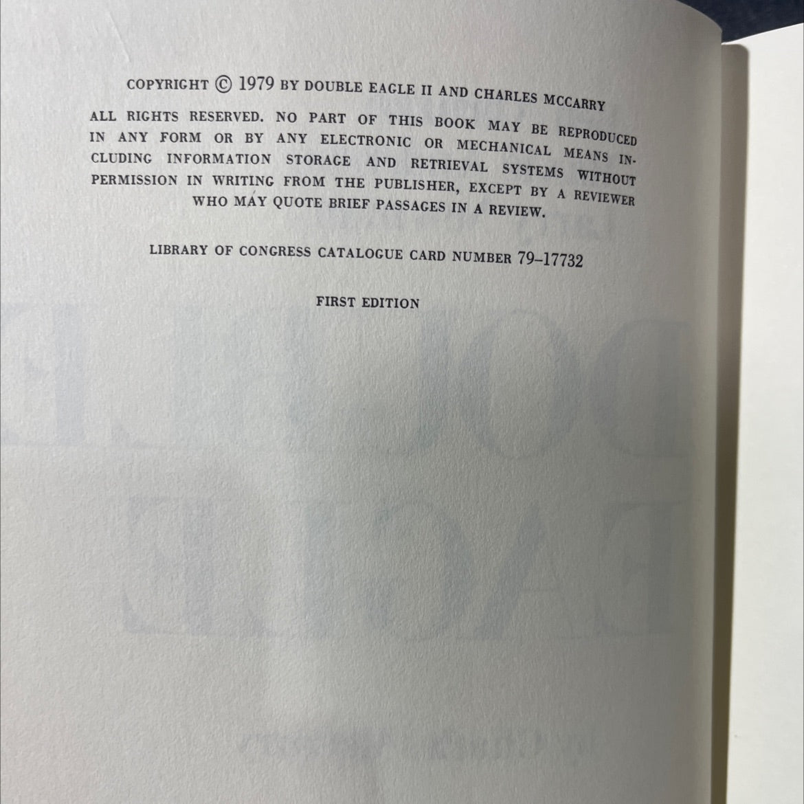double eagle book, by charles mccarry, 1979 Hardcover image 3