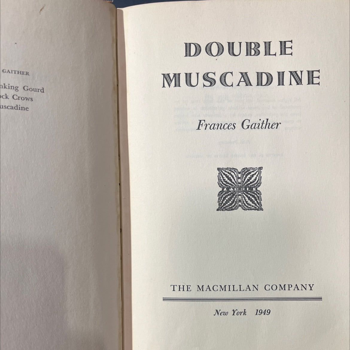 double muscadine book, by frances gaither, 1949 Hardcover image 2