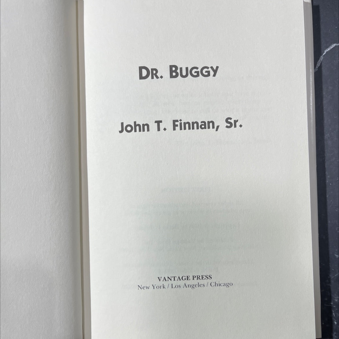dr. buggy book, by John T. Finnan, Sr., 1988 Hardcover image 2