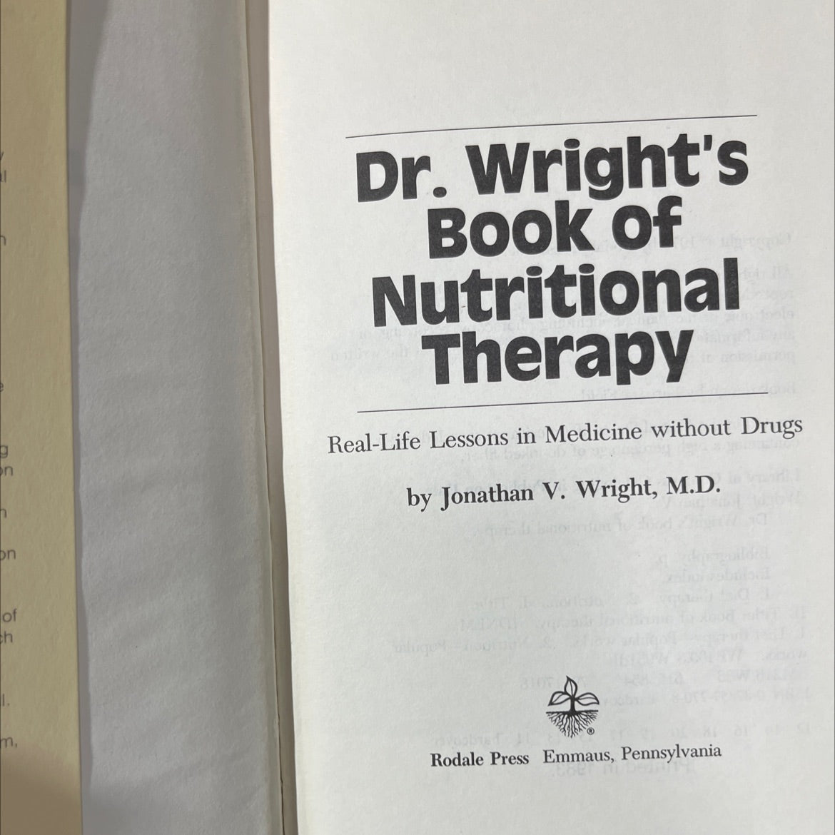 dr. wright's book of nutritional therapy real-life lessons in medicine without drugs book, by Jonathan V. Wright, M.D., image 2