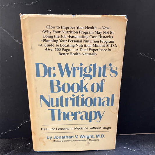 dr. wright's book of nutritional therapy book, by jonathan v. wright, m.d., 1979 Hardcover image 1
