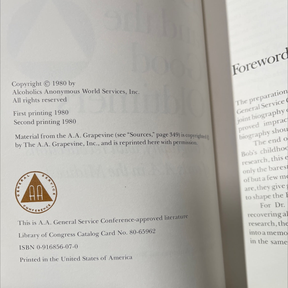 dr.bob and the good oldtimers book, by unknown, 1980 Hardcover image 3