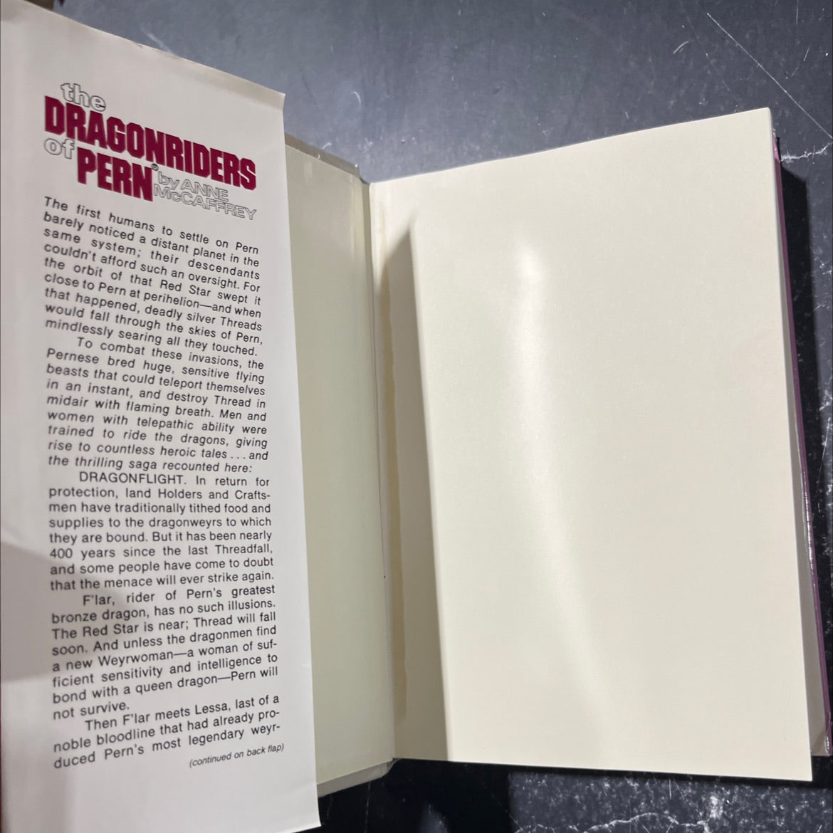 dragonriders of pern book, by Anne McCaffrey, 1978 Hardcover image 4