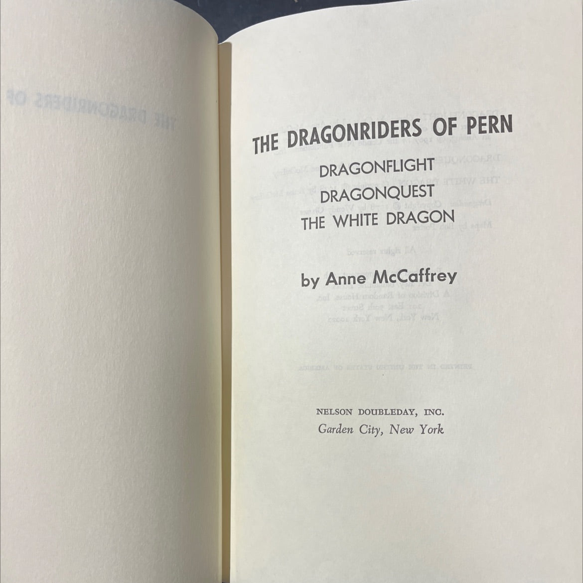 dragonriders of pern book, by Anne McCaffrey, 1978 Hardcover image 2